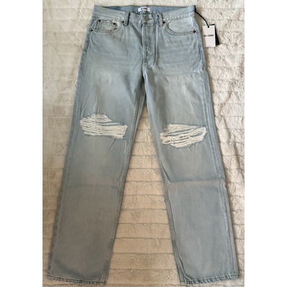 RE/DONE Loose Long Acqua Destroy Jeans Size 27 – Retail $325 NWT - Picture 3 of 10